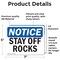 Signmission Stay Off Rocks, 7 in W x Rectangle, Vinyl Decal OS-2PACK-NS-D-57-L-18437 - alternate 5